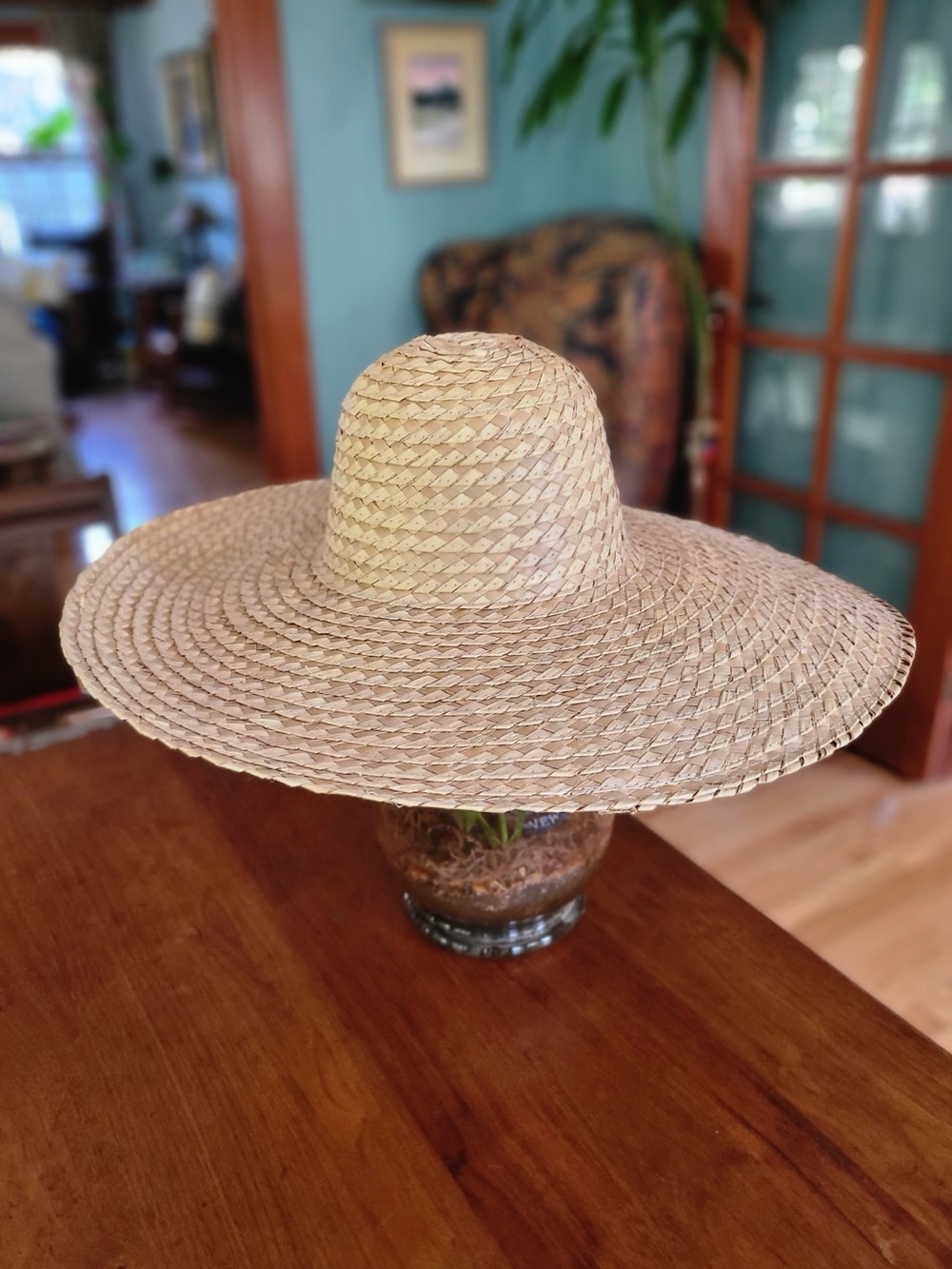 Handwoven Philippine Natural Palm Leaf Extra Wide Brim Sun Hat